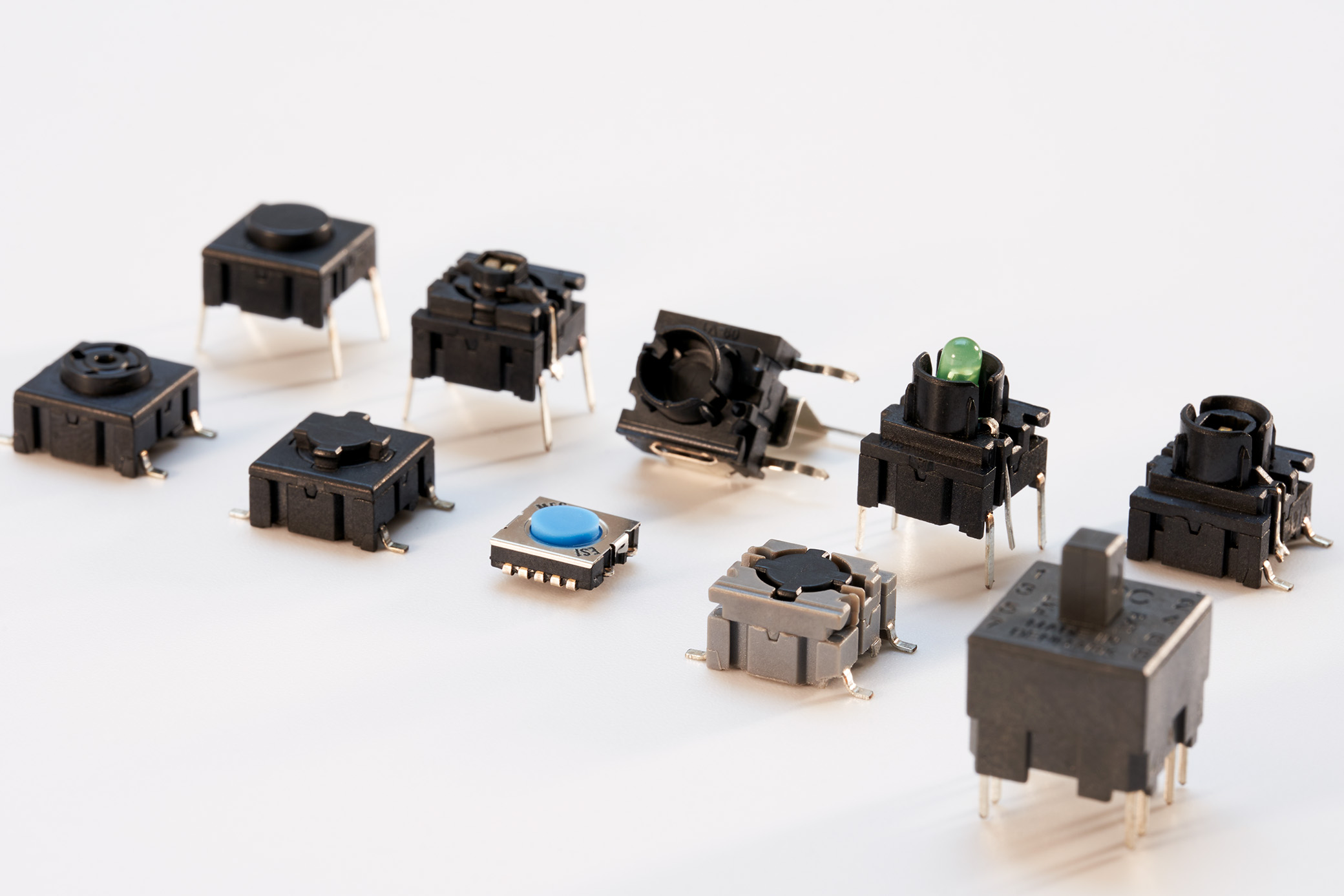 Micro switches and modular caps